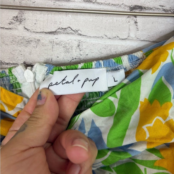 Petal and Pup Vanessa Yellow Tulip Strapless Midi Dress - Picture 5 of 6